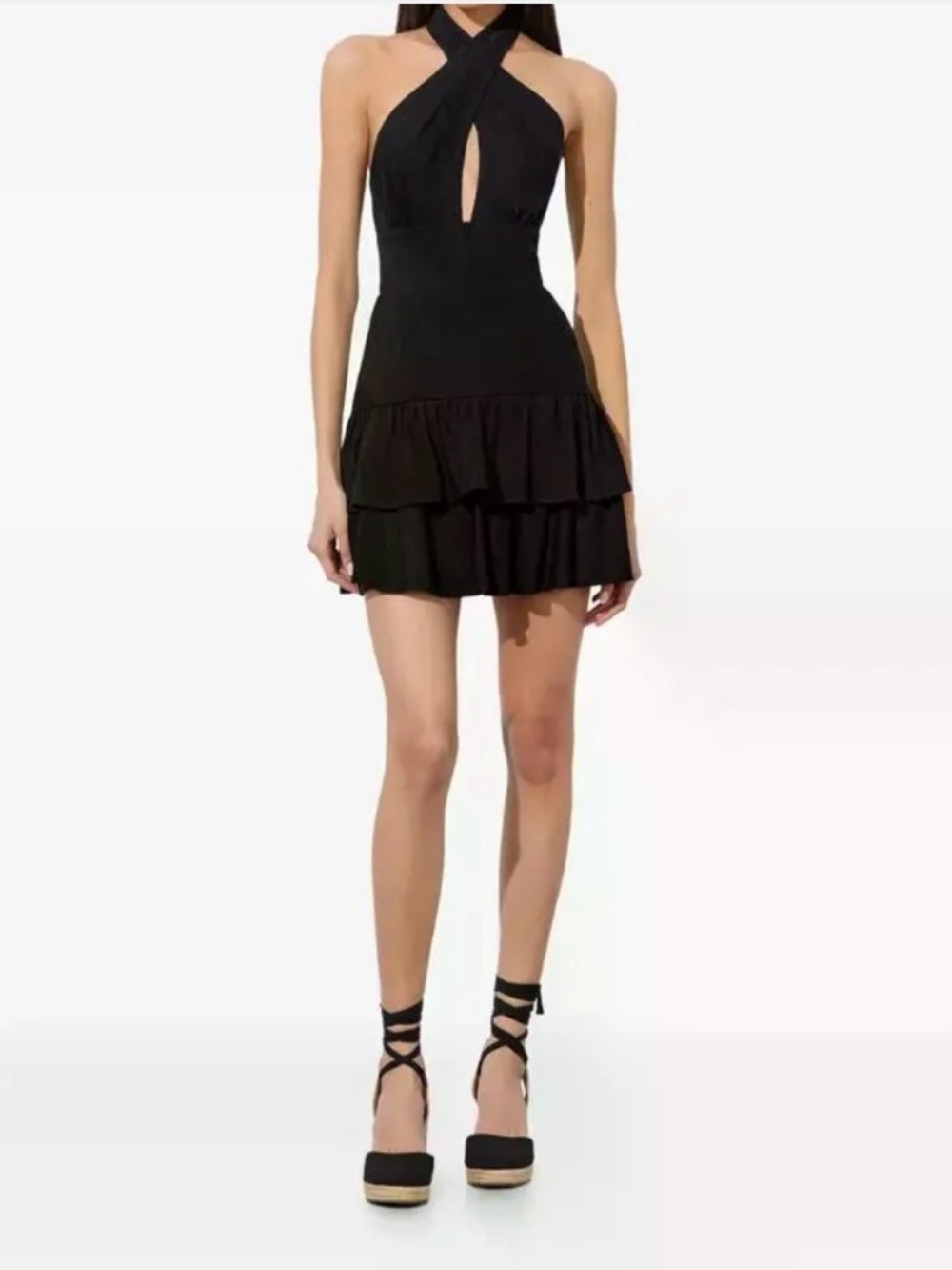 ALICE + OLIVIA
Evelina Halterneck Mini Dress